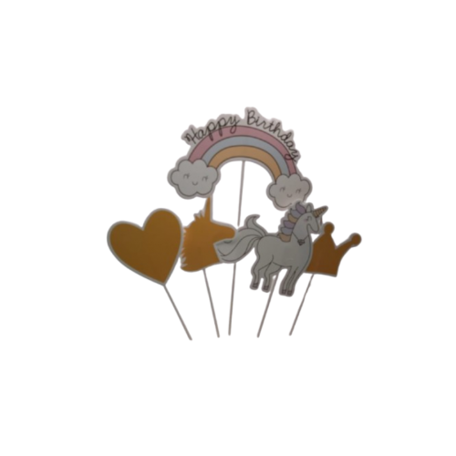 C/TOPPER SET UNICORN HBD C/TOPPER SET UNICORN HBD